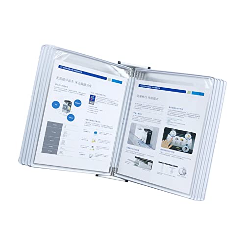 Wandhalterung Referenzsystem Schreibtisch Referenz 10-teiliges Wand-Anzeigetafelsystem, Wandpult im A4-Format, Dokumenten-Organizer, Beratungs- und Präsentationsdokumente(White) von PZOFERLIN