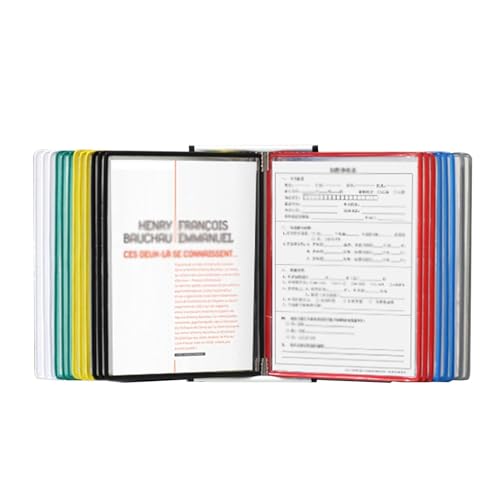 Wandhalterung Referenzsystem Schreibtisch Referenz 20 Display-Taschen, platzsparendes Desktop-Display-Regal, for die Aufbewahrung von A4-Dokumenten im Büro/zu Hause(A) von PZOFERLIN