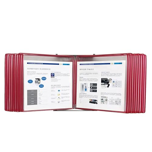 Wandhalterung Referenzsystem Schreibtisch Referenz 20 Display-Taschen, platzsparendes Desktop-Display-Regal, for die Aufbewahrung von A4-Dokumenten im Büro/zu Hause(B) von PZOFERLIN