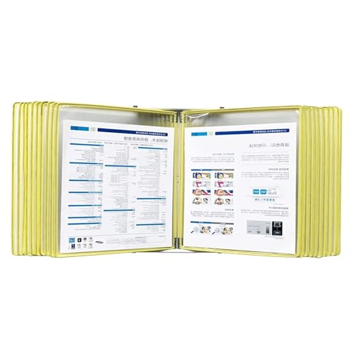 Wandhalterung Referenzsystem Schreibtisch Referenz 20 Display-Taschen, platzsparendes Desktop-Display-Regal, for die Aufbewahrung von A4-Dokumenten im Büro/zu Hause(C) von PZOFERLIN