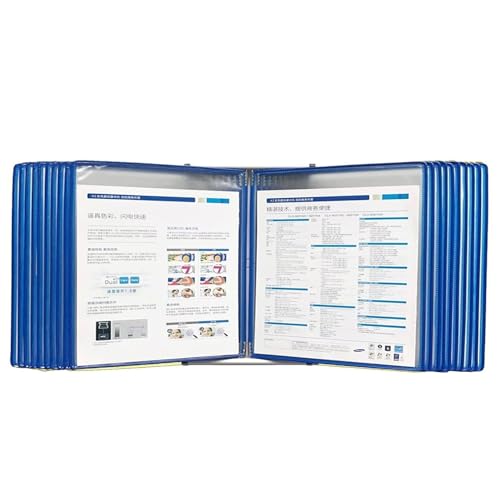 Wandhalterung Referenzsystem Schreibtisch Referenz 20 Display-Taschen, platzsparendes Desktop-Display-Regal, for die Aufbewahrung von A4-Dokumenten im Büro/zu Hause(D) von PZOFERLIN