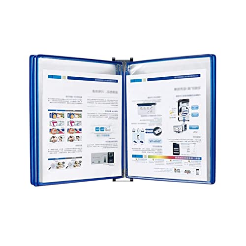 Wandhalterung Referenzsystem Schreibtisch Referenz Mit 5 Sichttaschen, Wandmontage-Referenzsystem, 10 Blatt-Universaltaschen, Wand-Display-Ordner(Blue) von PZOFERLIN