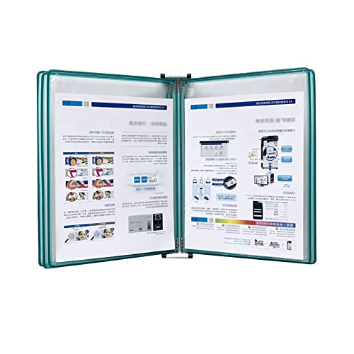 Wandhalterung Referenzsystem Schreibtisch Referenz Mit 5 Sichttaschen, Wandmontage-Referenzsystem, 10 Blatt-Universaltaschen, Wand-Display-Ordner(Green) von PZOFERLIN