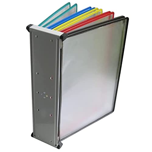 Wandhalterung Referenzsystem Schreibtisch Referenz Wandmontierter Aktenhalter for A4-Ordner, 10 Felder, 20 Blatt, Poster-Flip-Book-Display von PZOFERLIN