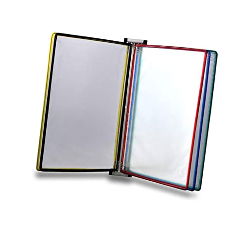 Wandhalterung Referenzsystem Schreibtisch Referenz Wandmontierter Aktenhalter for A4-Ordner, Poster-Flip-Book-Display, L23 x H33 cm von PZOFERLIN