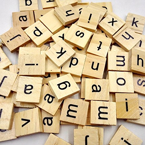 300 Stück Holzbuchstaben Klein Set,Scrabble Buchstaben Holz mit Zahlen & 2 Briefhaltern,Scrabble English Alphabet A bis Z, ideal für Basteln, Lernen, Brettspiele(Buchstaben + Zahlen + Holzrahmen) von Pabbyeey