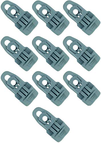 10 x Holdon® MIDI Clip Grau - Klammer Klemme Befestigungsöse für Banner, Zelt, Planen, Molton - BO-Camp/Isabella von Paccs