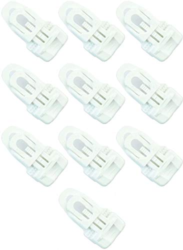 10 x Holdon® MIDI Clip Weiss - Klammer Klemme Befestigungsöse für Banner, Zelt, Planen, Molton - BO-Camp/Isabella von Paccs