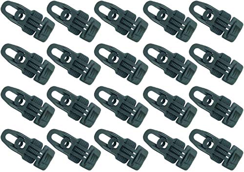 20 x Holdon® MIDI Clip Schwarz - Klammer Klemme Befestigungsöse für Banner, Zelt, Planen, Molton - BO-Camp/Isabella von Paccs