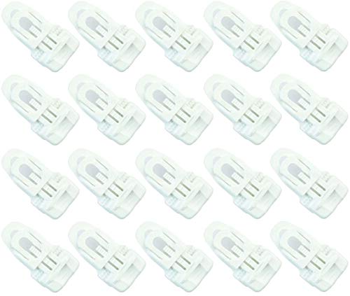 20 x Holdon® MIDI Clip Weiss - Klammer Klemme Befestigungsöse für Banner, Zelt, Planen, Molton - BO-Camp/Isabella von Paccs