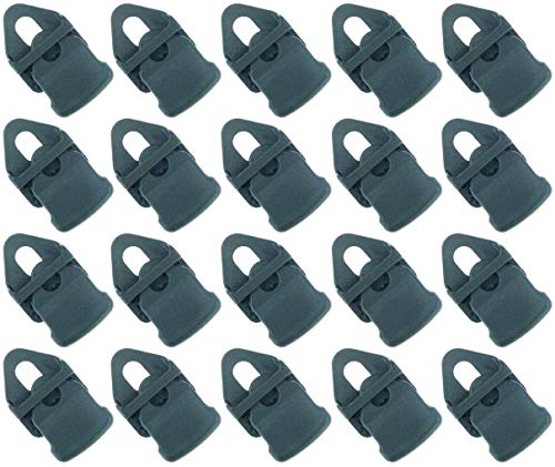 20 x Holdon® Mini Clip Schwarz - Klammer Klemme Befestigungsöse für Banner, Zelt, Planen, Molton - BO-Camp/Isabella von Paccs