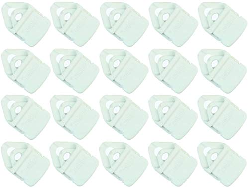 20 x Holdon® Mini Clip Weiss - Klammer Klemme Befestigungsöse für Banner, Zelt, Planen, Molton - BO-Camp/Isabella von Paccs