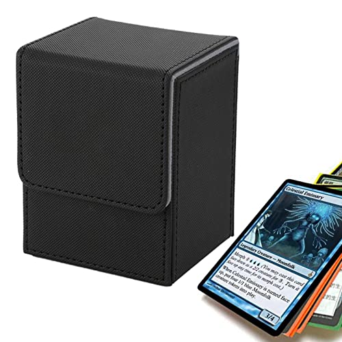 Deckkartenboxen aus PU-Leder,Magnetkarten-Card Box - Deck-Aufbewahrungsbox mit Magnetverschluss für mehr Karten mit Hüllen, passend für Sportkarten, PTCG von Pacienjo