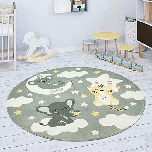 Paco Home Spielmatte Kinderteppich Teppich Kinderzimmer rutschfest Modern Stern Wolke Mond Grau Weiß, Grösse:120x160 cm von Paco Home