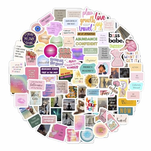 Vision Board Aufkleber | Perfekt für Vision Board, Laptop und Self Love Karten | Ideal Für Personalisierte Asthetische Dekorationen mit Aufklebern von Padabayka