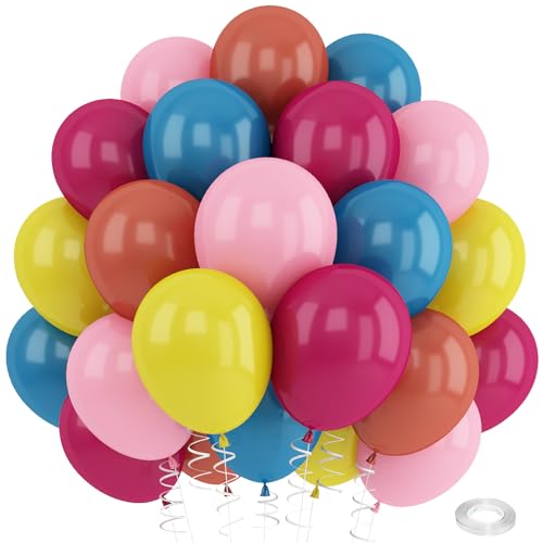 Luftballons Hot Pink Gelb Blau von Paeyeq