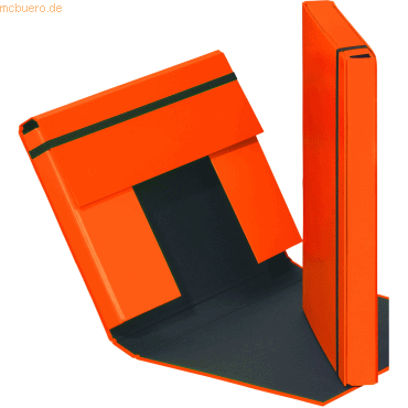 6 x Pagna Heftbox A4 Pappe orange von Pagna