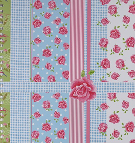 Pagna 13955-15 SpiralalbumRosa Patchwork, 310 x 320 mm, 40 Seiten weißer Fotokarton, Motivdruck laminiert von Pagna