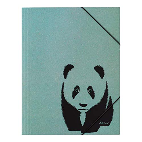 Pagna 21658-17 Gummizugmappe Panda Karton 3 Einschlagklappen DIN A4 von Pagna