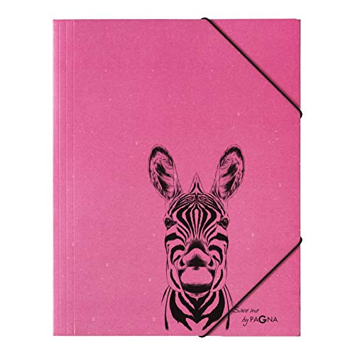 Pagna 21658-34 Gummizugmappe Zebra Karton 3 Einschlagklappen DIN A4 von Pagna