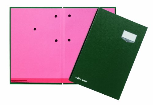 Pagna 24202-03 Unterschriftsmappe, 20-teilig mit ECO-Einband, rosa Löschkarton grün von Pagna