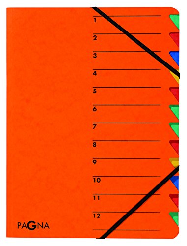 Pagna Ordnungsmappe Easy (Sammelmappe, 12 Fächer, 1-12) orange von Pagna