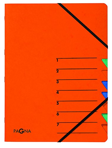 Pagna Ordnungsmappe Easy (Sammelmappe, 7 Fächer, 1-7) orange von Pagna