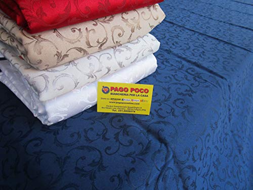 PAGO POCO Tischdecke oder Tischdecke, Anti-Schmutz, einfarbig, 100 % Damast, 140 x 180 cm, Neuheit 2020 !!! (140 x 180, blau) von Pago Poco