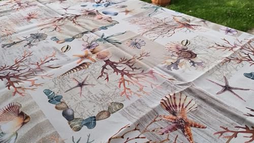 Tischdecke, rund, abwaschbar, schmutzabweisend, Motiv: Fische, Durchmesser 180 cm, wasserabweisend, bügelfrei Tischdecke, rund, abwaschbar, schmutzabweisend, Motiv: Fische, Durchmesser 180 cm, wasserabweisend, bügelfrei von Pago Poco