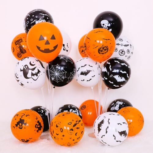 100 Stück Halloween Ballons, Halloween Luftballons, Halloween Deko Luftballons, Halloween Party Deko, Latexballon für Kinder Halloween Gruselige Party Deko von Paicreate