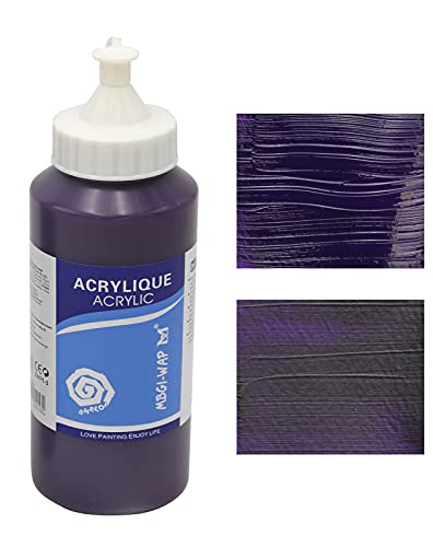 MAGI® Künstler-Acrylfarbe je 500 ml, in 24 feinen Farbtönen, freie Farbwahl, Acryl, Malfarbe im Dosiergebinde (11-violett) von Paintersisters