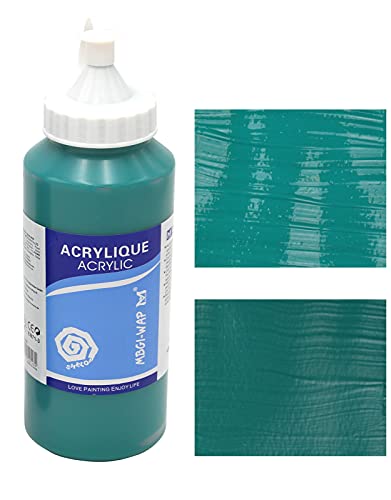 MAGI® Künstler-Acrylfarbe je 500 ml, in 24 feinen Farbtönen, freie Farbwahl, Acryl, Malfarbe im Dosiergebinde (18-viridiangrün) von Paintersisters