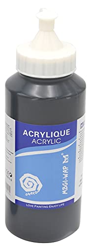 MAGI® Künstler-Acrylfarbe je 500 ml, in 24 feinen Farbtönen, freie Farbwahl, Acryl, Malfarbe im Dosiergebinde (22-schwarz) von Paintersisters