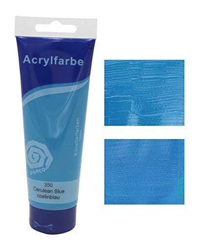 Paintersisters® Acrylfarben 120 ml, freie Farbwahl aus 24 Farbtönen, original Künstler-Qualität, zum Malen auf Keilrahmen, Leinwand (12 coelinblau) von Paintersisters