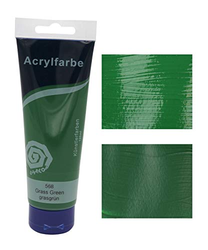 Paintersisters® Acrylfarben 120 ml, freie Farbwahl aus 24 Farbtönen, original Künstler-Qualität, zum Malen auf Keilrahmen, Leinwand (17 grasgrün) von Paintersisters