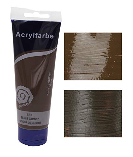 Paintersisters® Acrylfarben 120 ml, freie Farbwahl aus 24 Farbtönen, original Künstler-Qualität, zum Malen auf Keilrahmen, Leinwand (20 umbra gebrannt) von Paintersisters