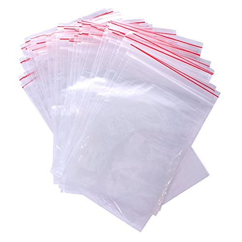 Pakomat Zip Beutel 100, Reißverschlusstaschen, Schnappverschluss, Druckverschluss, Beutel für verschiedene Materialien geeignet, Verpackungsbeutel, Polyethylenbeutel (12x18 cm) von Pakomat