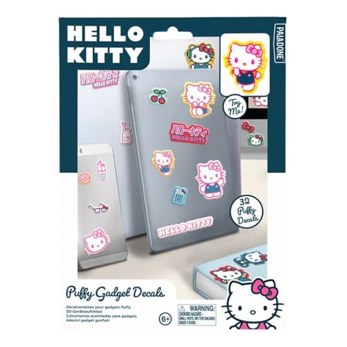 Hello Kitty Offiziell lizenzierte Puffy Gadget Decals inklusive 32 3D Anime Cartoon Katze Aufkleber, Geschenk und Zubehör Dekor für Frauen und Mädchen Paladone von Paladone