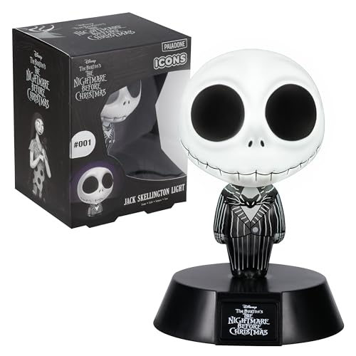 Paladone Jack Skellington Icon Light - Offiziell lizenziertes Nightmare Before Christmas Merchandise, Sammlergeschenk für Filmfans, gruseliges Halloween-Dekor, batteriebetrieben, (10 cm) von Paladone