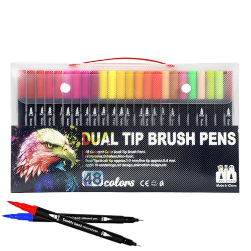 Palaufr Acrylfarben-Marker, Acrylmarker-Set, Bunte Marker Mit Doppelspitze Set Kunstmarker Acrylstifte Zum Malen Acrylfarbenstifte Markierungsstifte von Palaufr