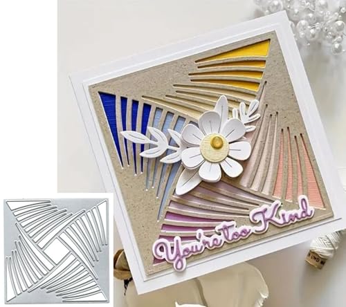 Geometrische Metall-Stanzformen, geometrischer Hintergrund, Spitzenrahmen, quadratische Stanzformen, Schablonen, DIY, Scrapbooking, dekorative Prägung, Papier, Scrapbooking, Kartenherstellung von Paleery@FC