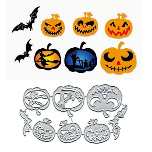 Metall-Stanzformen für Halloween, Kürbis, Fledermaus, Geist, Halloween, Schablonen, DIY, Scrapbooking, dekoratives Prägepapier, Scrapbooking, Kartenherstellung von Paleery@FC