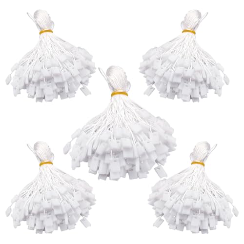 Pamtns Heftfäden 1000 Stück Hängeetikett String Preis Nylon Schnur für Etiketten für Kleidung Hang Tag Tag String Nylon Lock Sicherheitsfäden Hängeetiketten Verschlüsse für von Preisschildern Weiß von Pamtns