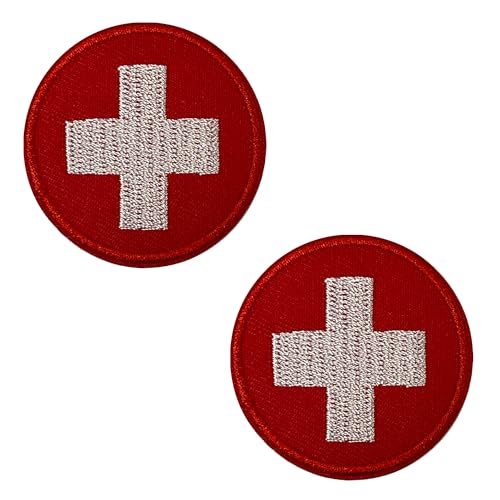 2 x Medical Cross Medic – Aufnäher zum Aufbügeln (5 cm) von Panda Loco