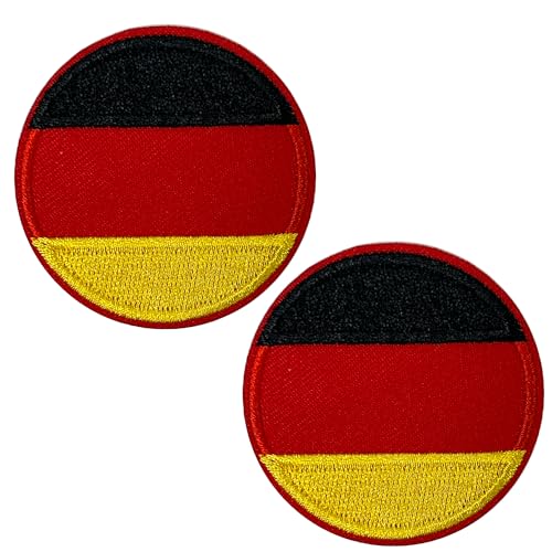 2 x runde Deutschland-Flagge – zum Aufbügeln (5 cm) von Panda Loco