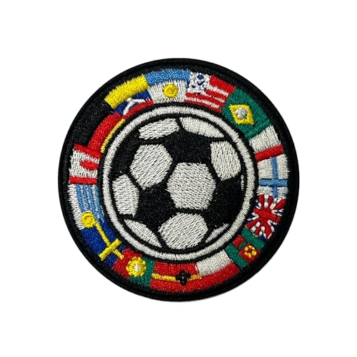 Aufnäher zum Aufbügeln, Motiv: Fußballflagge der Europäischen Nationen, 7 cm von Panda Loco