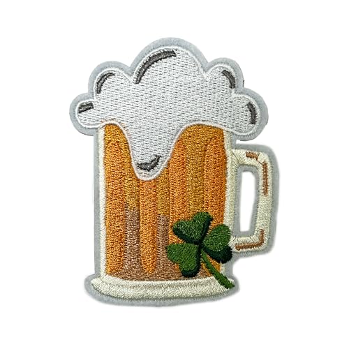 Irland Beer Irish – Bügelbild, bestickt, 8 x 7 cm von Panda Loco