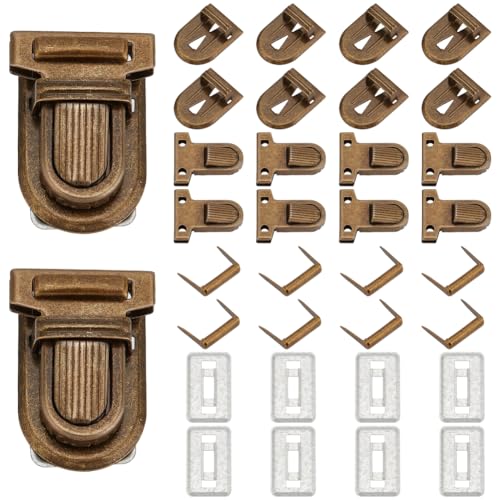 PandaHall 10 Sätze Eisen Geldbörse Push Locks Verschluss Schloss für Ledertasche Fall Verschluss für DIY Hangbag Geldbörse Koffer Verschlüsse Hardware, Antique Bronze von PH PandaHall