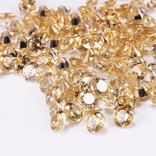 PandaHall 100 Stück 12 mm facettierte Zirkonia Strass Diamant Form Strass Cabochons Kristall Perlen für Nail Art Handwerk Schmuckherstellung Sandbraun von PH PandaHall