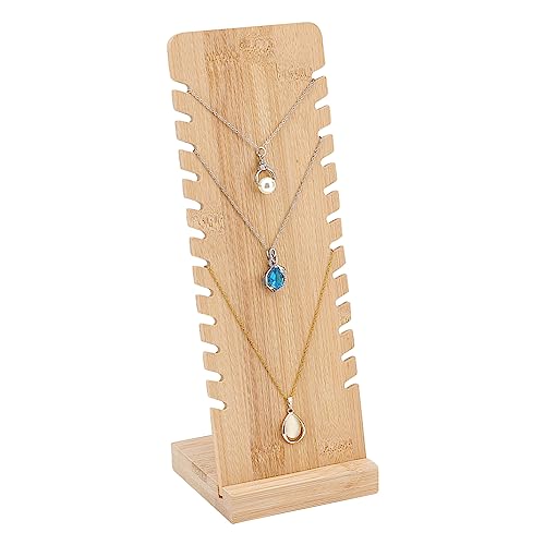 PandaHall 12 Slots Halsketten Präsentationsständer Schmuckhalter Ständer Holz Lange Kette Schmuck Organizer Für Halsketten Armbänder Anhänger Handwerksmessen Messen 9.2x9.7x26.5cm von PH PandaHall